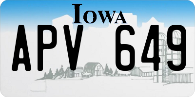 IA license plate APV649