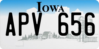 IA license plate APV656