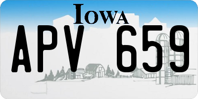 IA license plate APV659