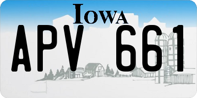 IA license plate APV661