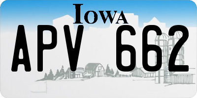 IA license plate APV662