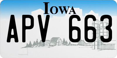 IA license plate APV663