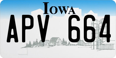 IA license plate APV664