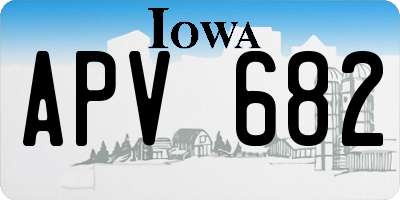 IA license plate APV682