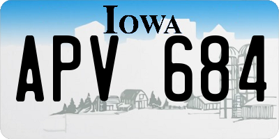 IA license plate APV684