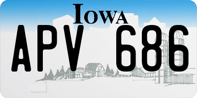 IA license plate APV686