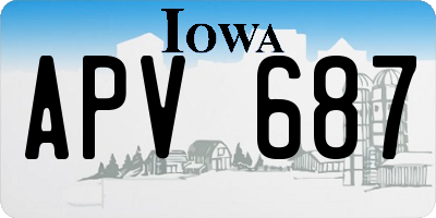IA license plate APV687