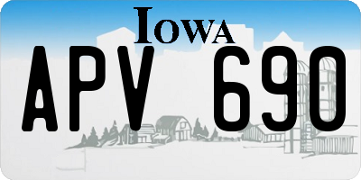 IA license plate APV690