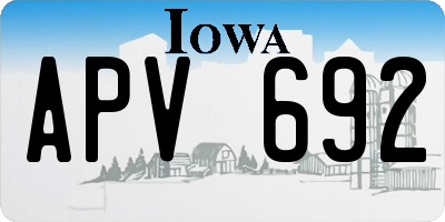 IA license plate APV692