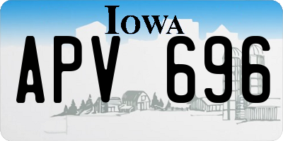 IA license plate APV696