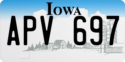 IA license plate APV697