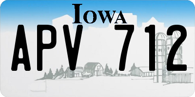 IA license plate APV712
