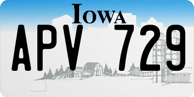 IA license plate APV729