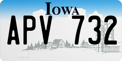 IA license plate APV732