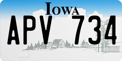 IA license plate APV734