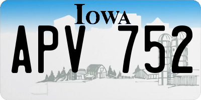 IA license plate APV752