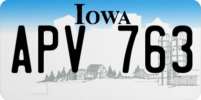 IA license plate APV763