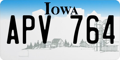 IA license plate APV764