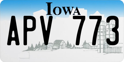 IA license plate APV773