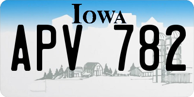 IA license plate APV782