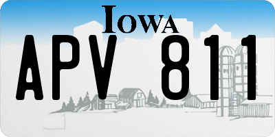 IA license plate APV811