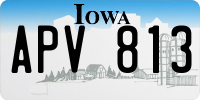 IA license plate APV813