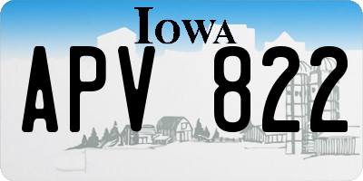 IA license plate APV822