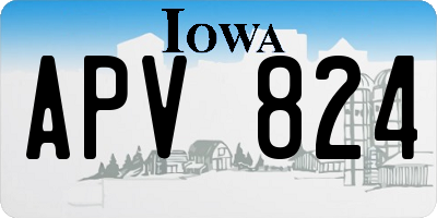 IA license plate APV824