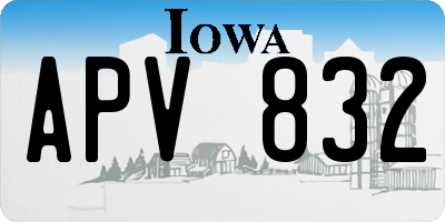 IA license plate APV832