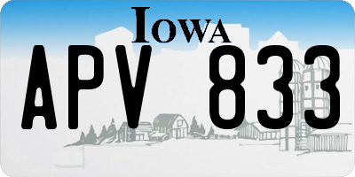 IA license plate APV833
