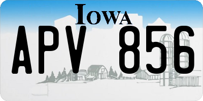 IA license plate APV856