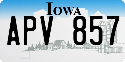 IA license plate APV857