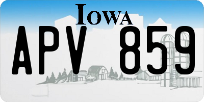 IA license plate APV859