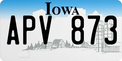 IA license plate APV873