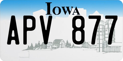 IA license plate APV877