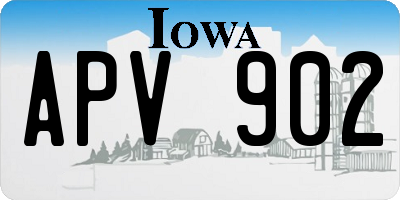 IA license plate APV902