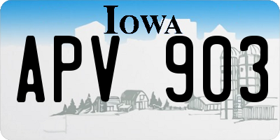 IA license plate APV903