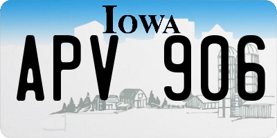 IA license plate APV906