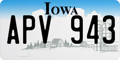 IA license plate APV943