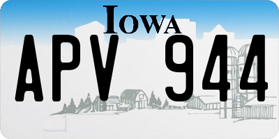 IA license plate APV944