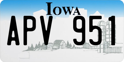 IA license plate APV951
