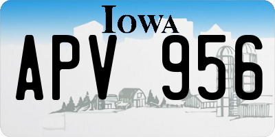 IA license plate APV956