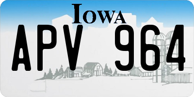 IA license plate APV964