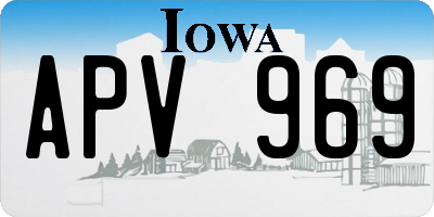 IA license plate APV969