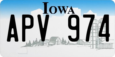 IA license plate APV974