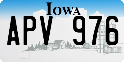IA license plate APV976