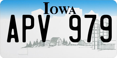 IA license plate APV979
