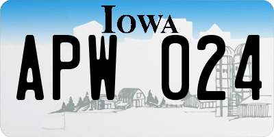 IA license plate APW024