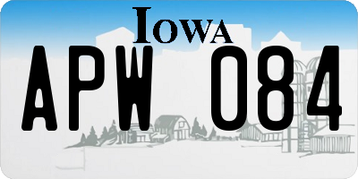 IA license plate APW084
