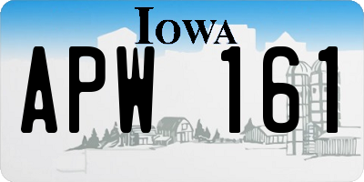 IA license plate APW161